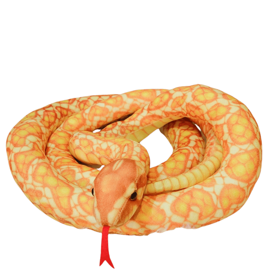 pupazzo peluche serpente oro bambola gigante