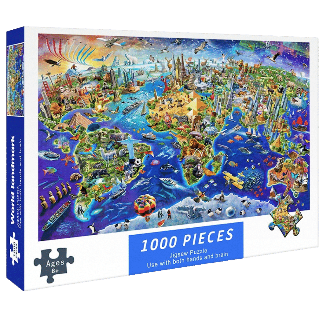 Puzzle 1000 pezzi  Puzzle Mappamondo geografia