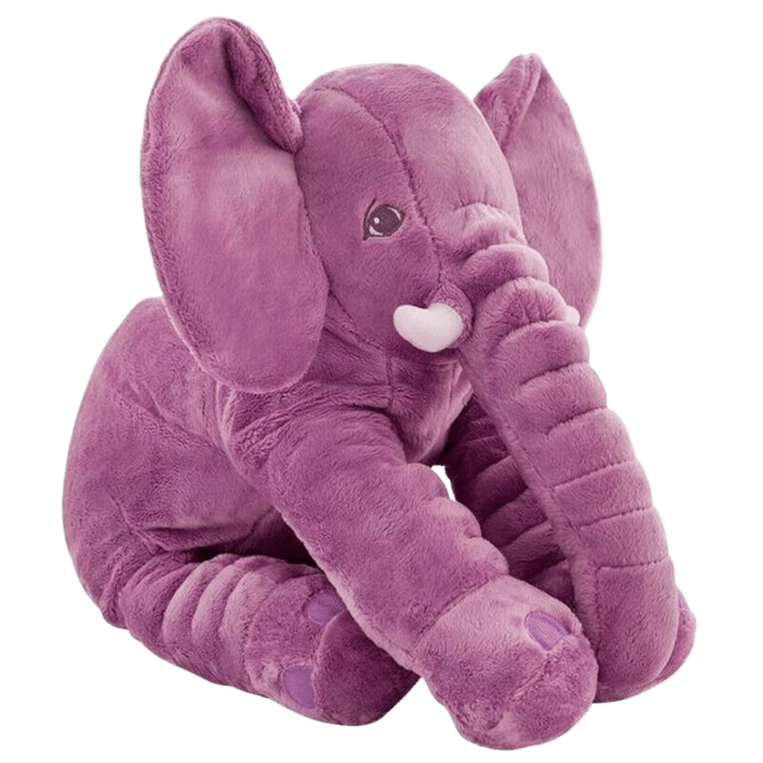 pupazzo peluche elefante gigante viola bambola