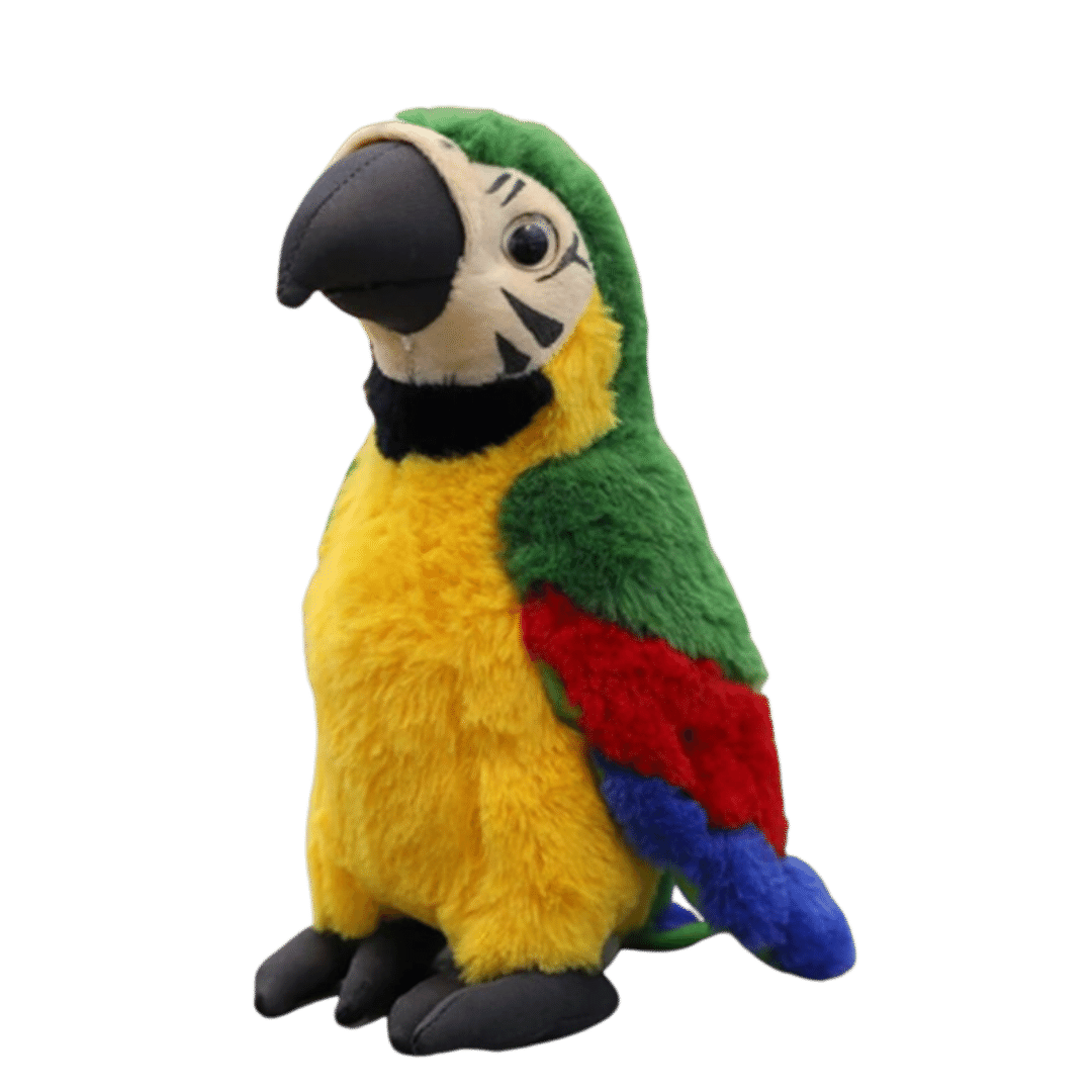 pupazzo peluche pappagallo verde bambola