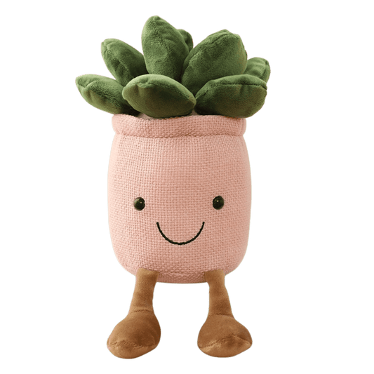 pupazzo peluche a forma di pianta grassa rosa bambola
