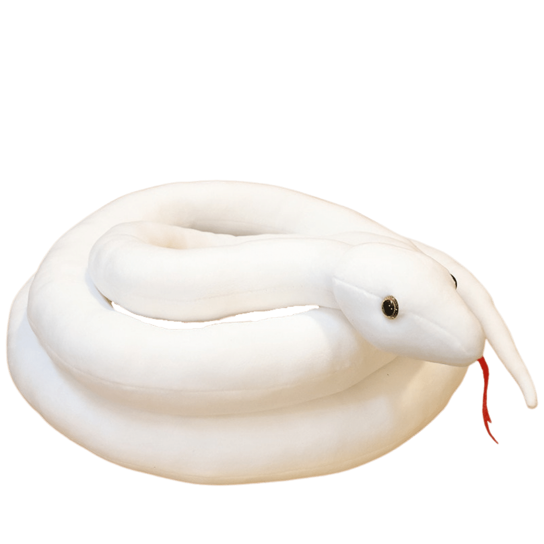 pupazzo peluche serpente bianco bambola gigante