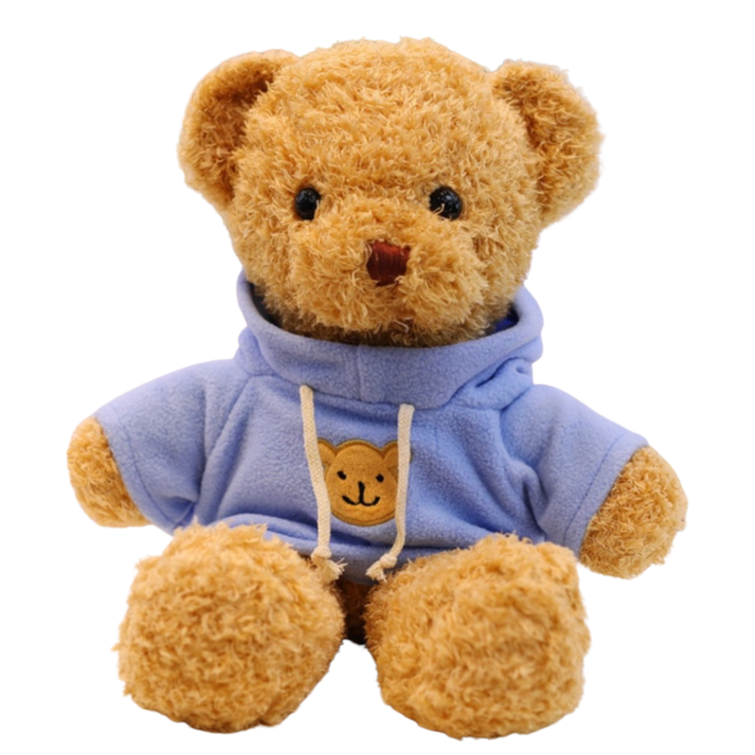 pupazzo bambola orso teddy bear felpa blu