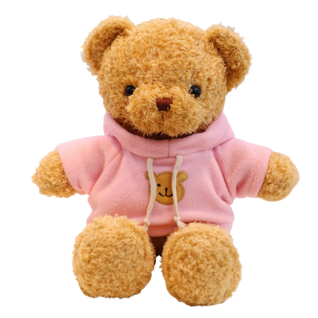 pupazzo bambola orso teddy bear felpa rosa
