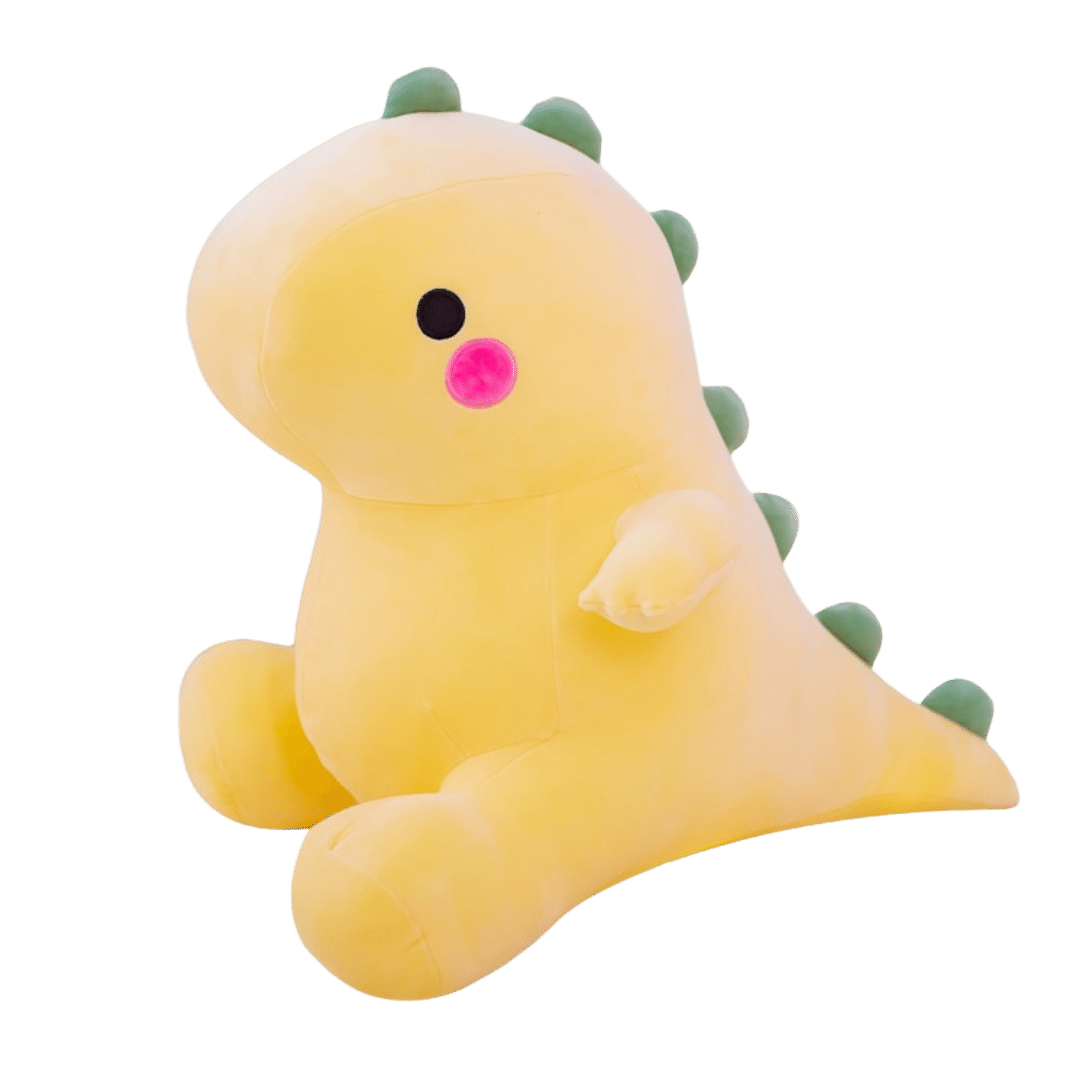pupazzo peluche dinosauro giallo bambola gigante